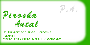 piroska antal business card